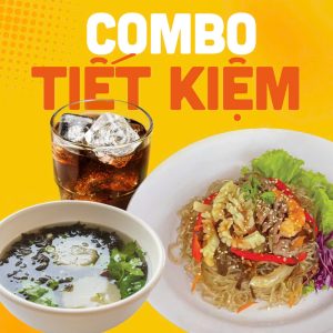 Combo tiết kiệm miến trộn bò hải sản kèm canh rong biển và nước ngọt giá 69k